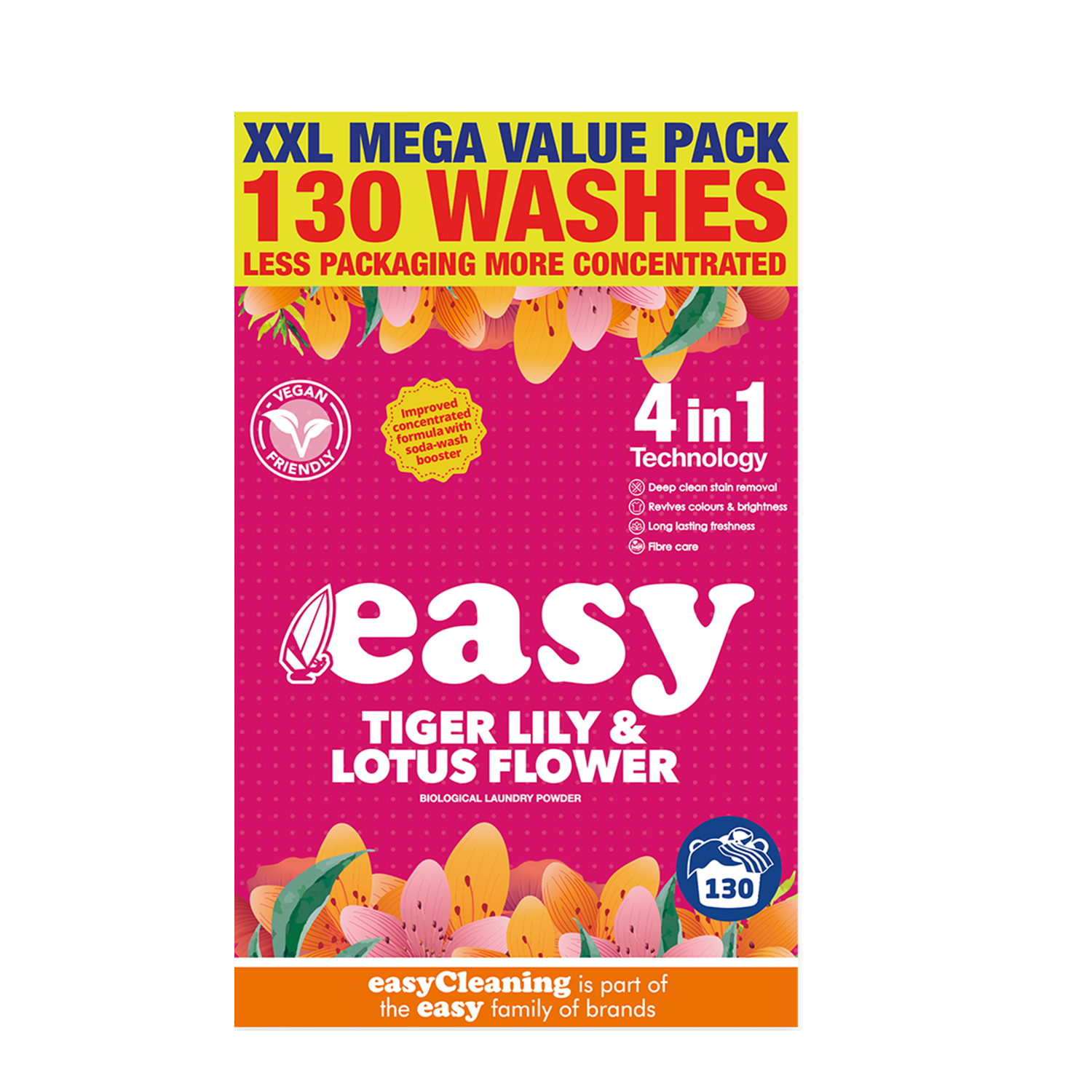 easy Tiger Lily & Lotus Flower 130W Laundry Powder 6.5Kg