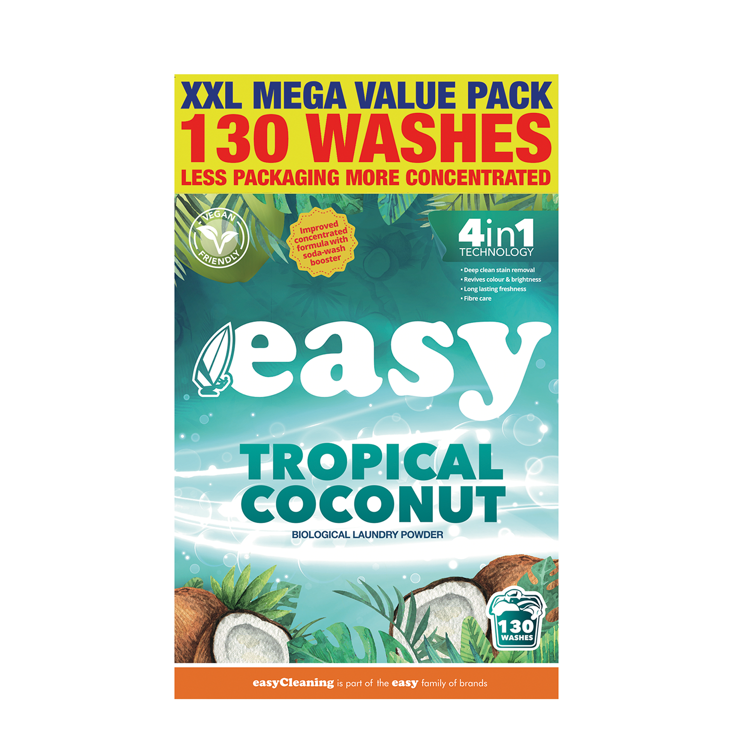 easy Tropical Coconut 130W Laundry Powder 6.5Kg